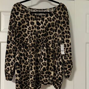 New York & Company Animal Print Blouse